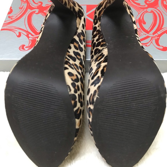 New Leopard Calf Hair Kelsi Dagger Platforms - Picture 7 of 8